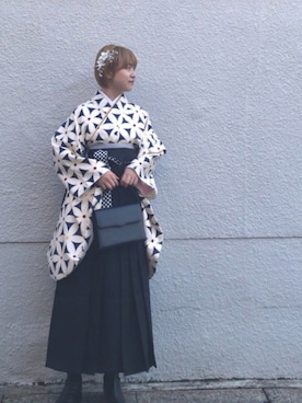「袴」｜「アイテム（その他）」を使った、madokaさん（レディース・157cm）の春コーディネート
