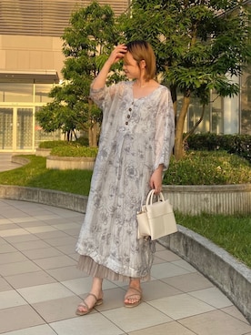 「シアーシャツワンピース」｜madokaさん（レディース・157cm）の夏コーディネート