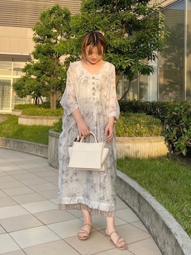 「シアーシャツワンピース」｜madokaさん（レディース・157cm）の夏コーディネート