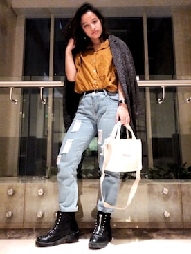 「H&M（エイチ・アンド・エム）のアイテム（チェスターコート）」を使った、sourplumonion さん（レディース・154cm）の冬コーディネート