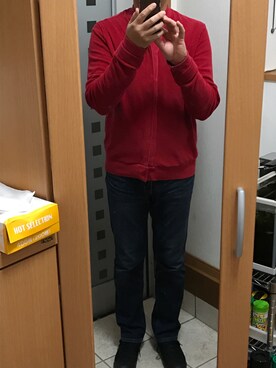 「YMC（ワイエムシー）のアイテム（トップス）」を使った、メタル親父さん（メンズ・182cm）の秋コーディネート