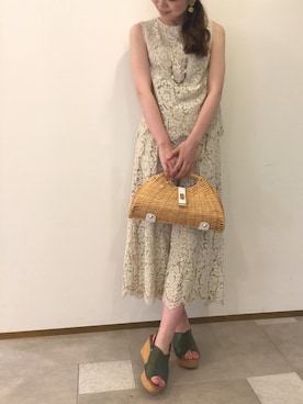 「KATHARINE ROSS（キャサリンロス）のアイテム（アクセサリー）」を使った、ciさん（レディース・157cm）の春コーディネート