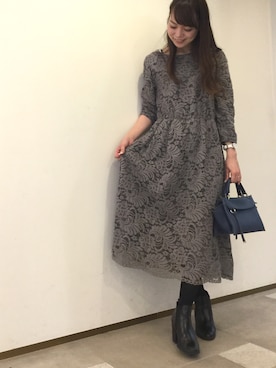 「KATHARINE ROSS（キャサリンロス）のアイテム（ワンピース）」を使った、ciさん（レディース・157cm）の秋コーディネート