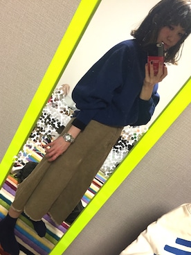 「ブルーコーデ」｜「アイテム（PC・スマホグッズ/家電）」を使った、かほおでんさん（レディース・158cm）の冬コーディネート