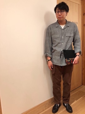 「PENDLETON（ペンドルトン）のアイテム」を使った、coen アベさん（メンズ・175cm）の秋コーディネート