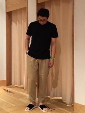 「coenスタッフスタイリング」｜「アイテム（腕時計）」を使った、coen アベさん（メンズ・175cm）の夏コーディネート