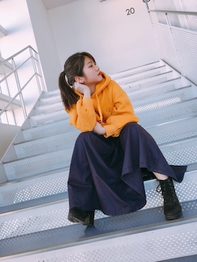 「H&M（エイチ・アンド・エム）のアイテム（パーカー）」を使った、Yoshinoさん（レディース・167cm）の春コーディネート