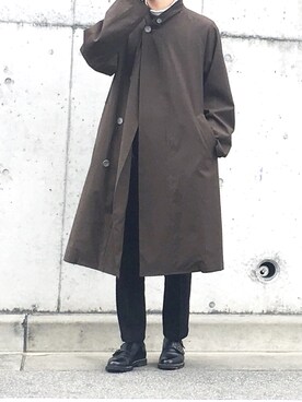 「EDIFICE（エディフィス）のアイテム（その他アウター）」を使った、かずんさん（メンズ・183cm）の冬コーディネート