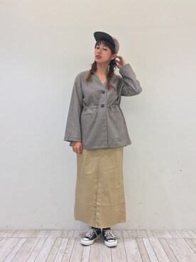 「CONVERSE（コンバース）の【CONVERSE】コンバース WOMENS ALLSTAR OX ウィメンズ オールスター ローカット（スニーカー）」を使った、misu  azusaさん（レディース・164cm）の秋コーディネート