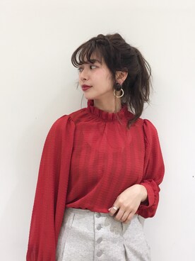 「アイテム（イヤリング）」を使った、misu  azusaさん（レディース・164cm・20代）の春コーディネート