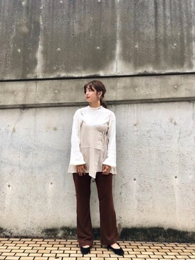 「アイテム（イヤリング）」を使った、misu  azusaさん（レディース・164cm・20代）の秋コーディネート