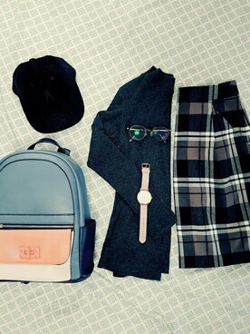 「Parfois（パルフォア）のアイテム」を使った、すずきちさん（レディース・163cm）の冬コーディネート