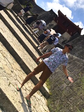 「Abercrombie&Fitch（アバークロンビーアンドフィッチ）のアイテム（アクセサリー）」を使った、BoUZ-Kさん（メンズ・177cm）の夏コーディネート