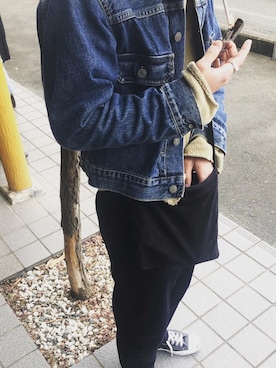 「ジャックパーセル」｜「アイテム（デニムジャケット）」を使った、ころさん（メンズ・165cm）の冬コーディネート