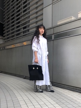 「アイテム（シャツワンピース）」を使った、higasaaaさん（レディース・156cm・20代）の春コーディネート