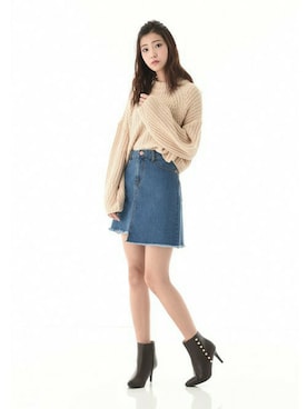 「Elvis Luce（エルビスルーチェ）のアイテム」を使った、Mafmof（マフモフ）さん（レディース・164cm）の冬コーディネート