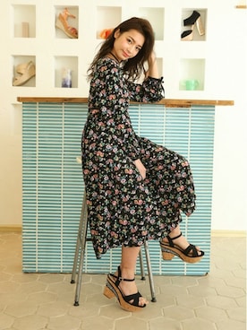 「Mafmof（マフモフ）のアイテム」を使った、Mafmof（マフモフ）さん（レディース・153cm）の春コーディネート