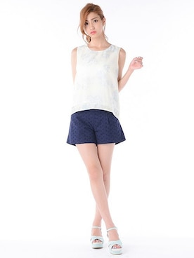 「アイテム（サンダル、グリーン系）」を使った、Mafmof（マフモフ）さん（レディース・165cm）の春コーディネート