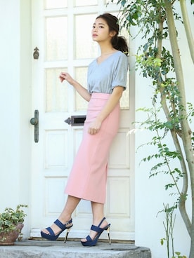 「Mafmof（マフモフ）のアイテム」を使った、Mafmof（マフモフ）さん（レディース・153cm）の春コーディネート