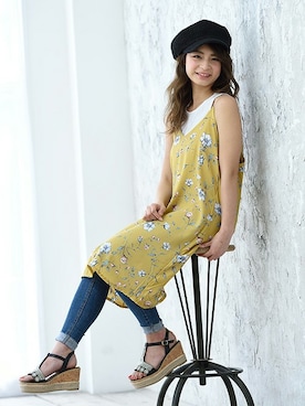 「Mafmof（マフモフ）のアイテム」を使った、Mafmof（マフモフ）さん（レディース・153cm）の夏コーディネート