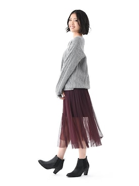 「Elvis Luce（エルビスルーチェ）のアイテム」を使った、Mafmof（マフモフ）さん（レディース・158cm）の秋コーディネート