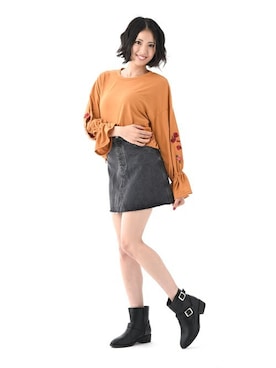 「Elvis Luce（エルビスルーチェ）のアイテム」を使った、Mafmof（マフモフ）さん（レディース・158cm）の秋コーディネート