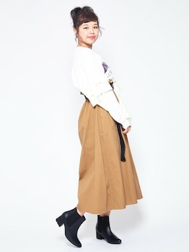 「Elvis Luce（エルビスルーチェ）のアイテム」を使った、Mafmof（マフモフ）さん（レディース・159cm）の冬コーディネート