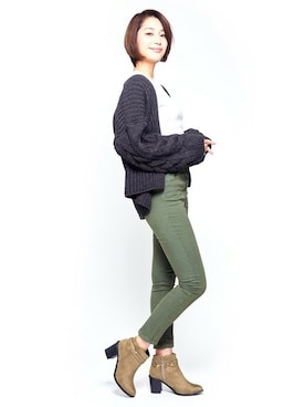 「Elvis Luce（エルビスルーチェ）のアイテム」を使った、Mafmof（マフモフ）さん（レディース・168cm）の冬コーディネート