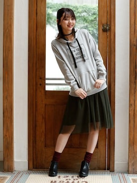 「Realta（レアルタ）のアイテム」を使った、Mafmof（マフモフ）さん（レディース・171cm）の冬コーディネート