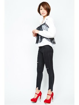 「Mafmof（マフモフ）のアイテム」を使った、Mafmof（マフモフ）さん（レディース・168cm）の春コーディネート