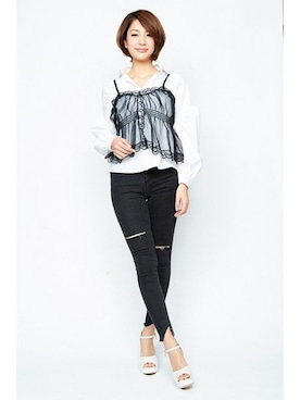 「Mafmof（マフモフ）のアイテム」を使った、Mafmof（マフモフ）さん（レディース・168cm）の春コーディネート