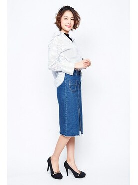 「Miminy Piminy（ミミニー ピミニー）のアイテム（シューズ）」を使った、Mafmof（マフモフ）さん（レディース・168cm）の春コーディネート