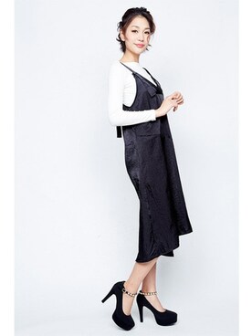 「Miminy Piminy（ミミニー ピミニー）のアイテム（シューズ）」を使った、Mafmof（マフモフ）さん（レディース・168cm）の春コーディネート