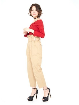 「Elvis Luce（エルビスルーチェ）のアイテム」を使った、Mafmof（マフモフ）さん（レディース・168cm）の春コーディネート