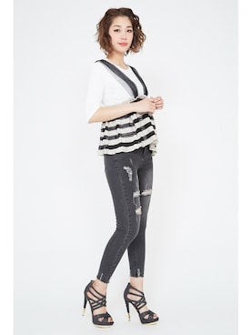 「Mafmof（マフモフ）のアイテム」を使った、Mafmof（マフモフ）さん（レディース・164cm）の春コーディネート