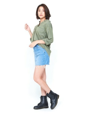 「Elvis Luce（エルビスルーチェ）のアイテム」を使った、Mafmof（マフモフ）さん（レディース・168cm）の秋コーディネート