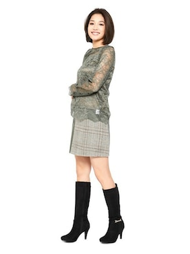 「Elvis Luce（エルビスルーチェ）のアイテム」を使った、Mafmof（マフモフ）さん（レディース・168cm）の冬コーディネート