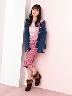 「Realta（レアルタ）のアイテム」を使った、Mafmof（マフモフ）さん（レディース・164cm）の冬コーディネート