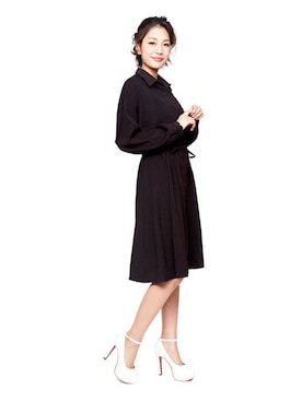「Miminy Piminy（ミミニー ピミニー）のアイテム（シューズ）」を使った、Mafmof（マフモフ）さん（レディース・168cm）の春コーディネート