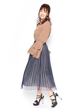 「Mafmof（マフモフ）のアイテム」を使った、Mafmof（マフモフ）さん（レディース・160cm）の春コーディネート