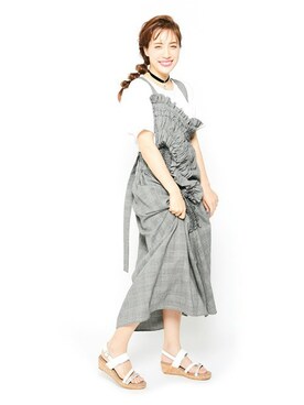 「Realta（レアルタ）のアイテム」を使った、Mafmof（マフモフ）さん（レディース・160cm）の夏コーディネート