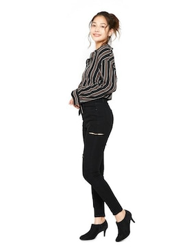 「Miminy Piminy（ミミニー ピミニー）のアイテム（シューズ）」を使った、Mafmof（マフモフ）さん（レディース・168cm）の秋コーディネート