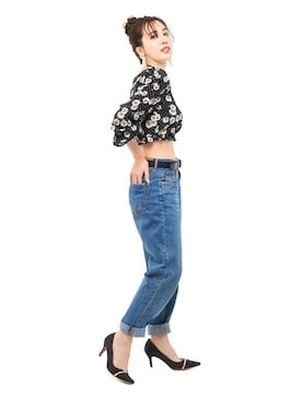 「Miminy Piminy（ミミニー ピミニー）のアイテム（シューズ）」を使った、Mafmof（マフモフ）さん（レディース・160cm）の春コーディネート
