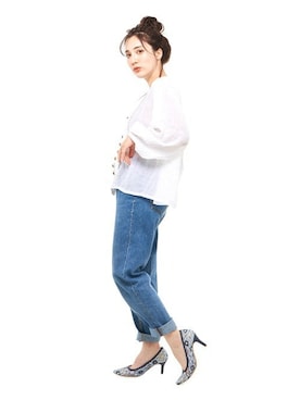 「Miminy Piminy（ミミニー ピミニー）のアイテム（シューズ）」を使った、Mafmof（マフモフ）さん（レディース・160cm）の春コーディネート