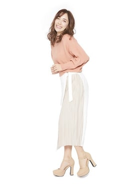 「Miminy Piminy（ミミニー ピミニー）のアイテム（シューズ）」を使った、Mafmof（マフモフ）さん（レディース・160cm）の春コーディネート