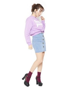 「Miminy Piminy（ミミニー ピミニー）のアイテム（シューズ）」を使った、Mafmof（マフモフ）さん（レディース・160cm）の春コーディネート