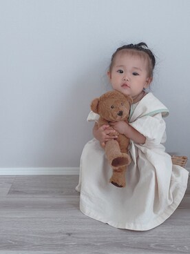 「1歳6ヶ月」｜「アイテム（ワンピース/ドレス）」を使った、erika𓂃さん（キッズ・70cm）の夏コーディネート