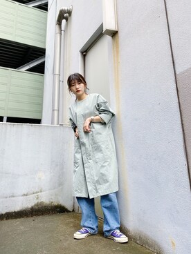 「スタッフセンバツ」｜「アイテム（ノーカラージャケット）」を使った、AKARIさん（レディース・158cm）の秋コーディネート