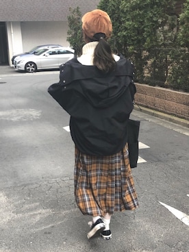 「チャックテイラー」｜「アイテム（ブルゾン）」を使った、miyuさん（レディース・163cm）の冬コーディネート