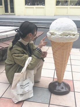 「UNIQLO（ユニクロ）のエクストラファインメリノリブタートルネックセーター（長袖）（ニット/セーター）」を使った、miyuさん（レディース・163cm）の冬コーディネート